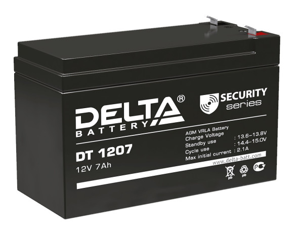 Свинцово-кислотный аккумулятор Delta DT 1207
