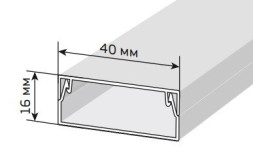 Короб 40х16 (Промрукав) Кабель-канал с двойным замком белый 40х16