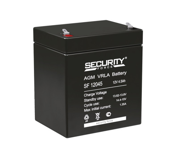 Стационарный свинцово-кислотный необслуживаемый аккумулятор SF 12045