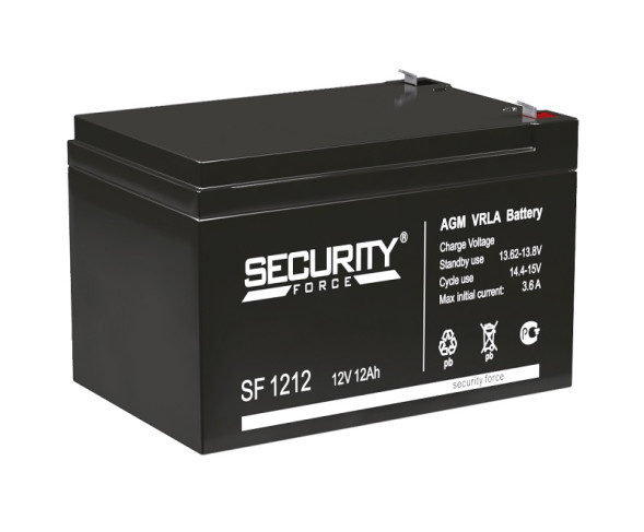 Стационарный свинцово-кислотный необслуживаемый аккумулятор SF 1212