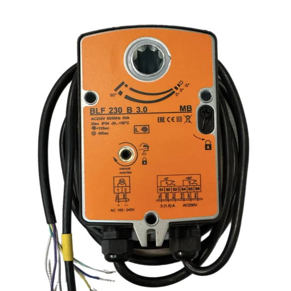 Клапан противопожарный комбинированный код-1м d-200х200 с приводом МВ BIF 230