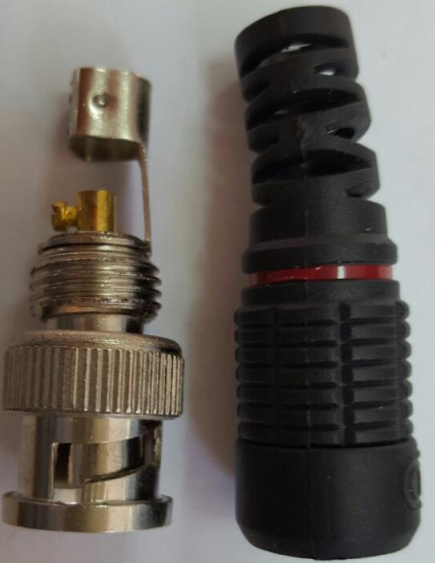 Разъем под коаксиальный кабель вилка BNC универсальный (штекер) "люкс"