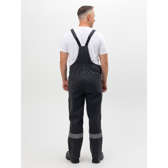 Мужской летний костюм "Инженер" куртка + полукомбинезон серый