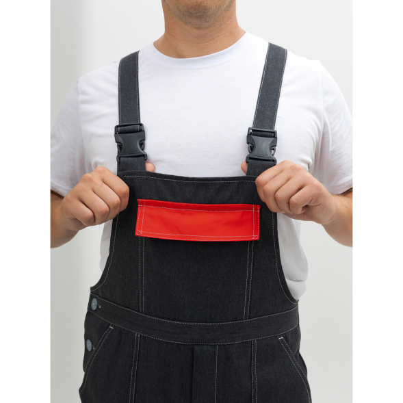 Мужской летний костюм "Инженер" куртка + полукомбинезон серый