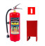 Комплект огнетушитель ОВЭ-6 летний + подставка П-15 + знак F04