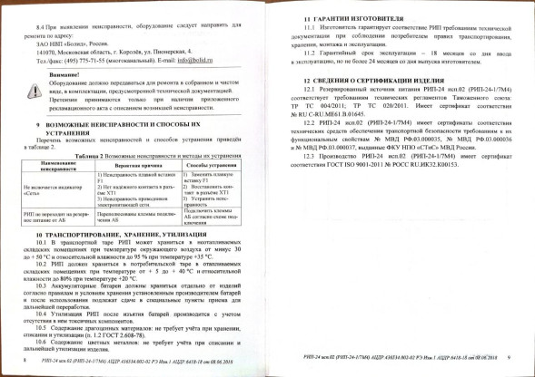 Источник питания резервированный РИП-24 исп. 02 (РИП-24-1/7М4)