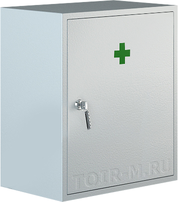 Настенная металлическая медицинская аптечка первой помощи
