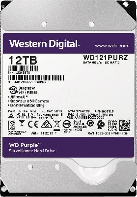 Жесткий диск для видеонаблюдения HDD 12000 GB (12 TB) SATA-III Purple (WD121PURZ)
