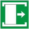 Знак E20 Для открывания сдвинуть (пленка 200х200 мм)