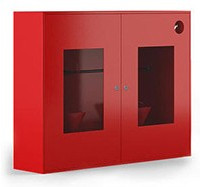 Щит пожарный закрытый ЩПЗ металлические двери с окнами (ЩПЗ-О)