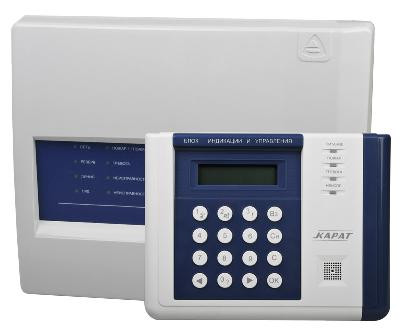 Прибор приемно-контрольный охранно-пожарный Карат c БИУ (пластиковый корпус)