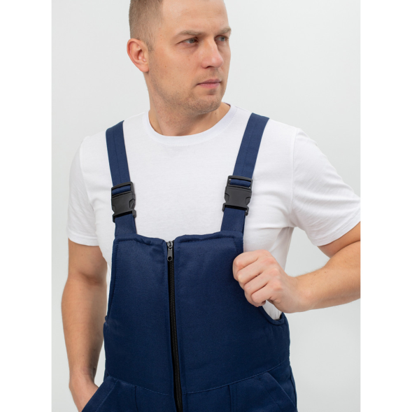 Рабочий зимний костюм БРН-М с полукомбинезоном и светоотражающими элементами