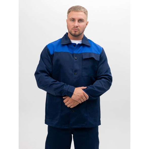 Мужской летний рабочий костюм из смесовой ткани с усилением, курткой и брюками