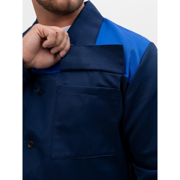 Мужской летний рабочий костюм из смесовой ткани с усилением, курткой и брюками