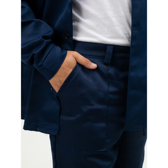 Мужской летний рабочий костюм из ткани саржа с курткой и брюками