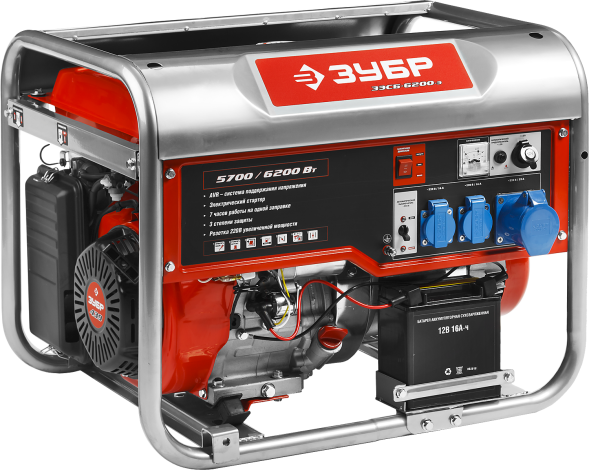 Генератор бензиновый ЗЭСБ-6200-Э
